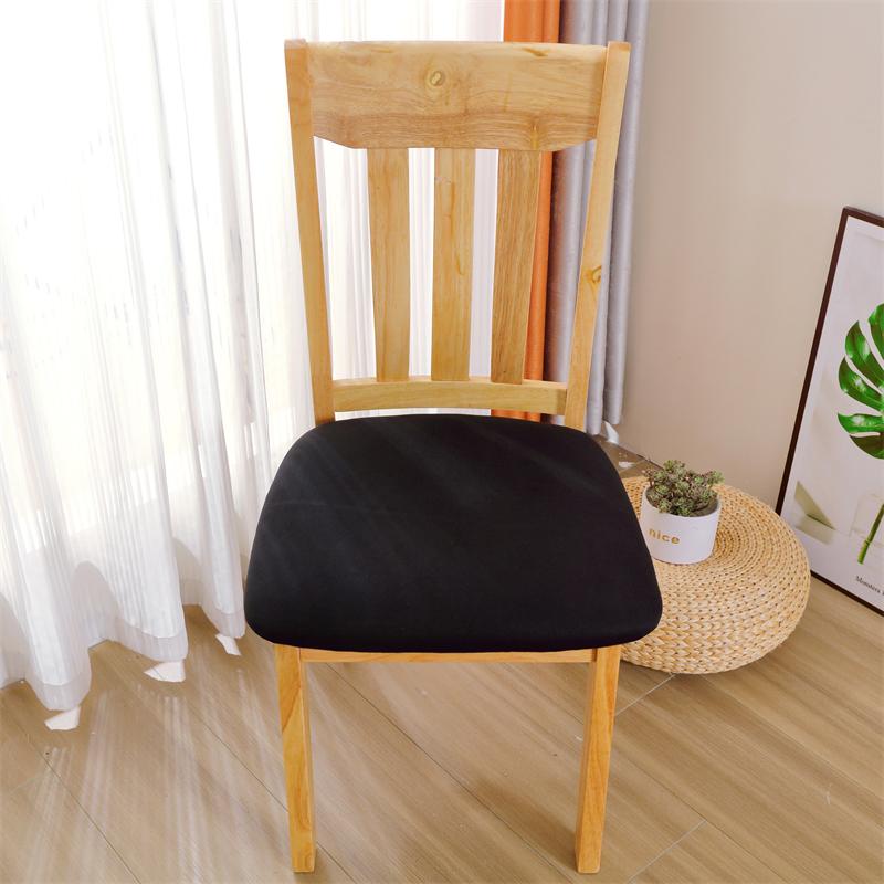 Solid Color Stretch Chair Seat Covers Removable Washable Dining Chair Covers Anti-Dust Seat Cushion Slipcovers