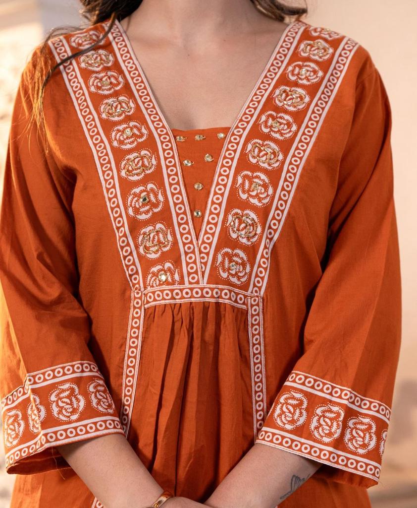 Women Designer Cotton Kurta Pant Dupatta Set Indian Bollywood Top Tunic Kurti Salwar Suit