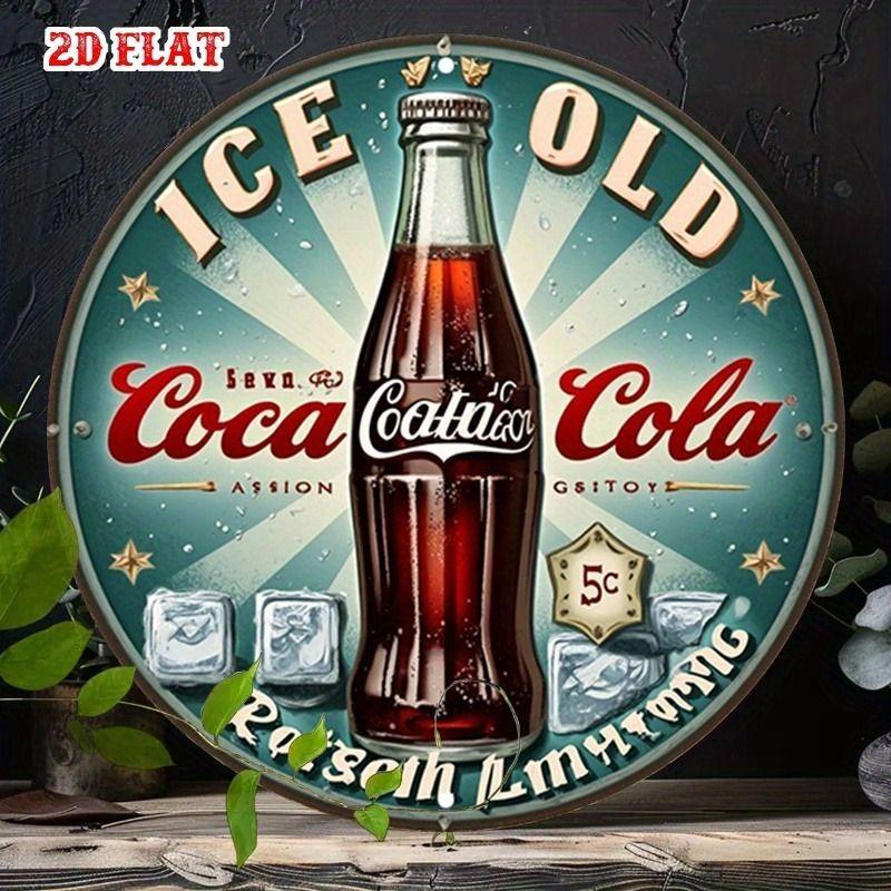 2D Flat Hanging Decorative Metal Sign Hand Painted Art