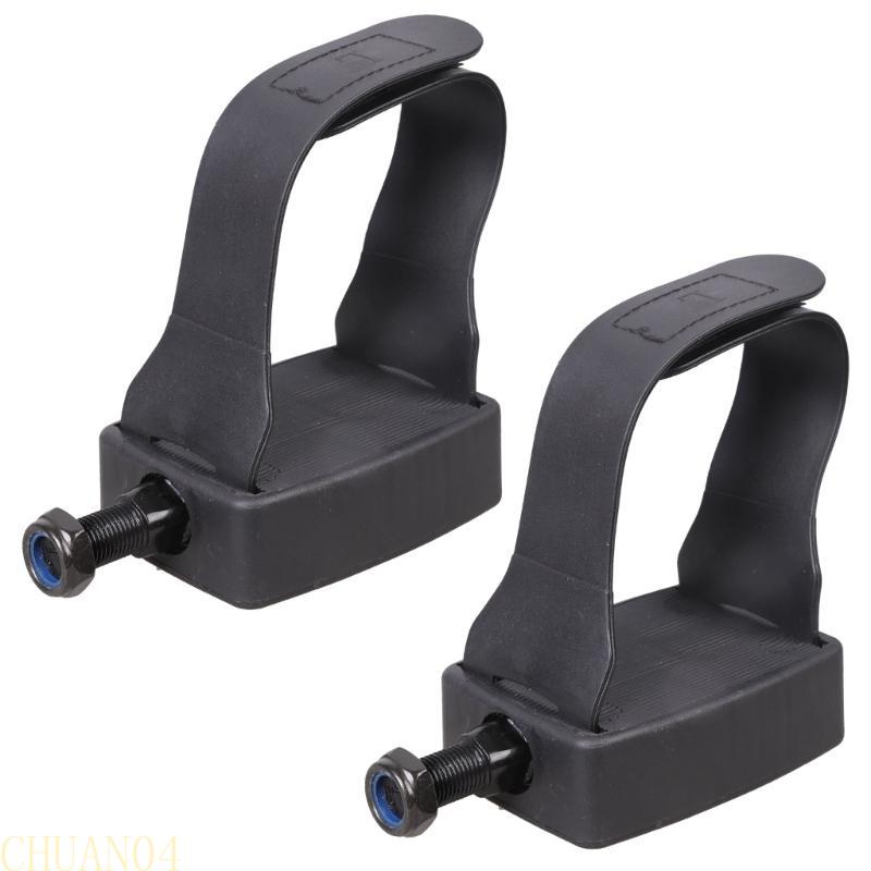 A1A2 9/16inch 1/2inch Universal Bike Pedals Stationary Recumbent Bike Pedals Replacement Exercise Bike Pedals with Strap