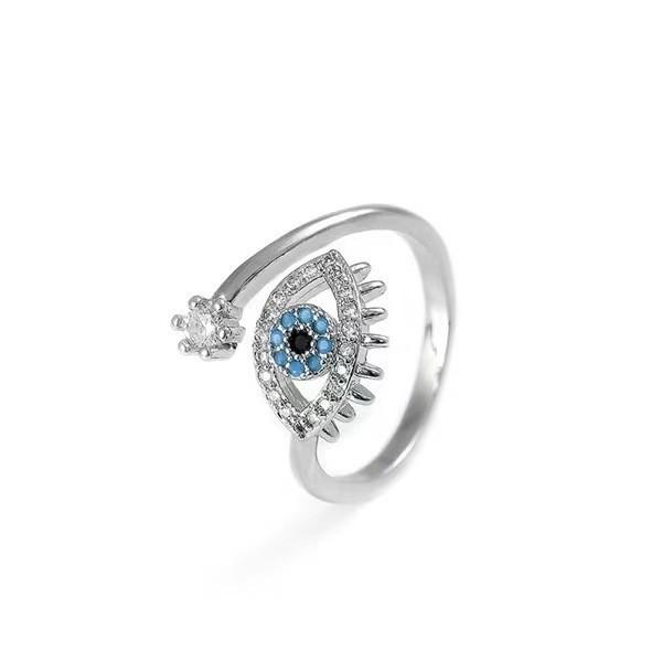Personalized, minimalist, niche, devil's eye, non fading ring for women