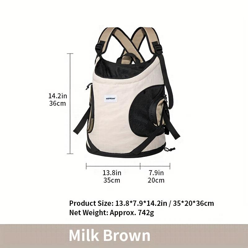 Haustier Brustrucksack Fronttrage-Tragetasche Design-Atmungsaktiver Nylon-Rucksack für Hunde & Katzen Umwandelbare Schultergurte mit Belüftung