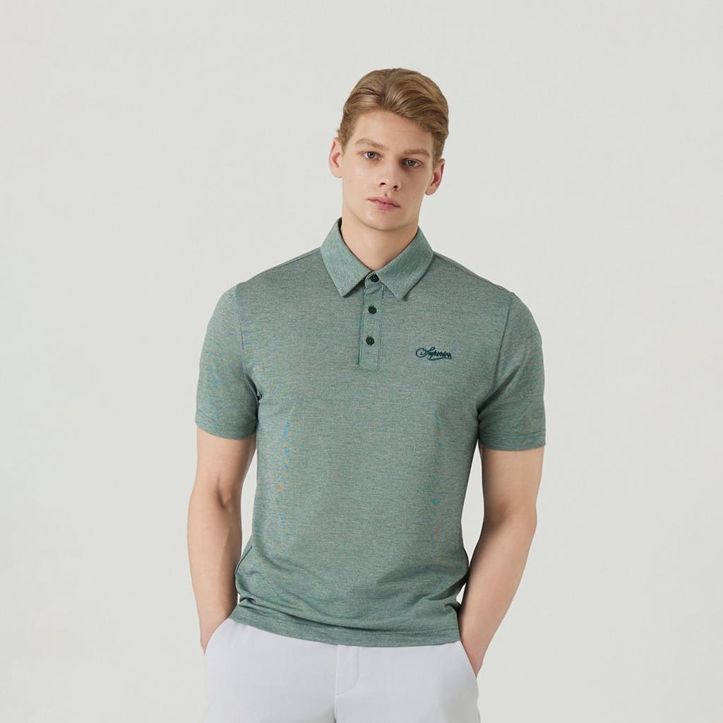SUPERIOR Men'S Two-Tone Rcp Collared T-Shirt D/Green (Imsftty20423)