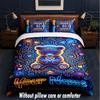 Teddy Bear Theme Custom Text Or Name 3Pcs Bedding Set,1 Flat Sheet & 2 Pillowcases Personalized Home Bedding
