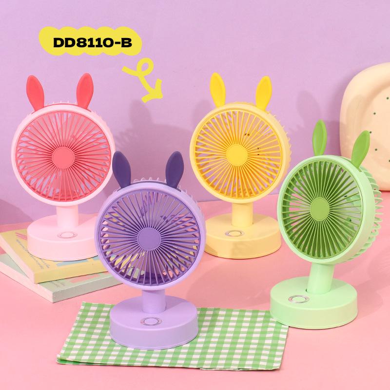 

Cartoon USB Charging Mini Fan for Desk - Ideal for Summer Dorms and Offices