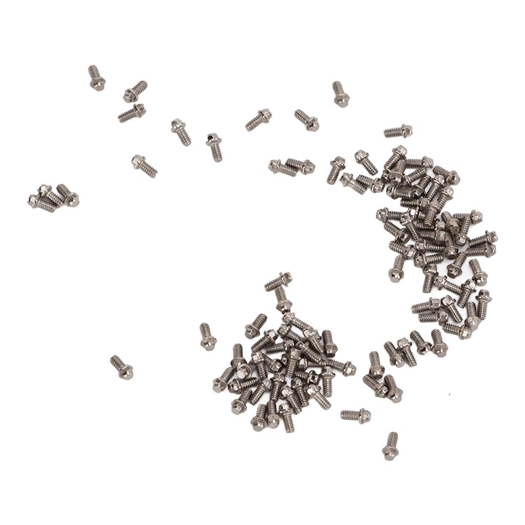 100pcs 3mm Stainless Steel M1.4 Screws for Axial SCX24 124 118 Scale Car Model Parts