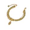 Goldener Zweig Jadeblatt Doppellagiges Armband - Frisches Sommer Luxusdesign für Frauen 2022