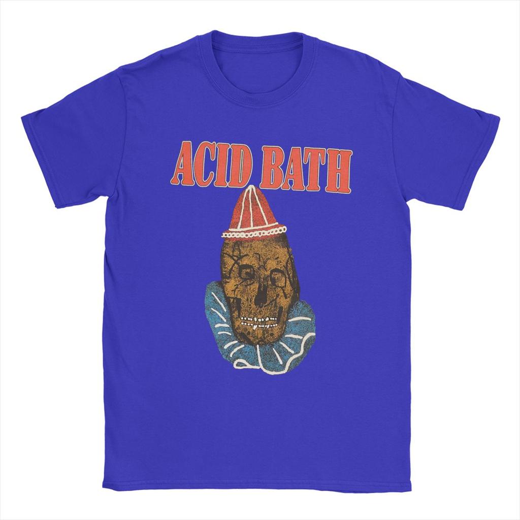 Men's T-Shirts Acid Bath Vintage 100% Cotton Tees Short Sleeve T Shirt Crew Neck Clothes 5XL