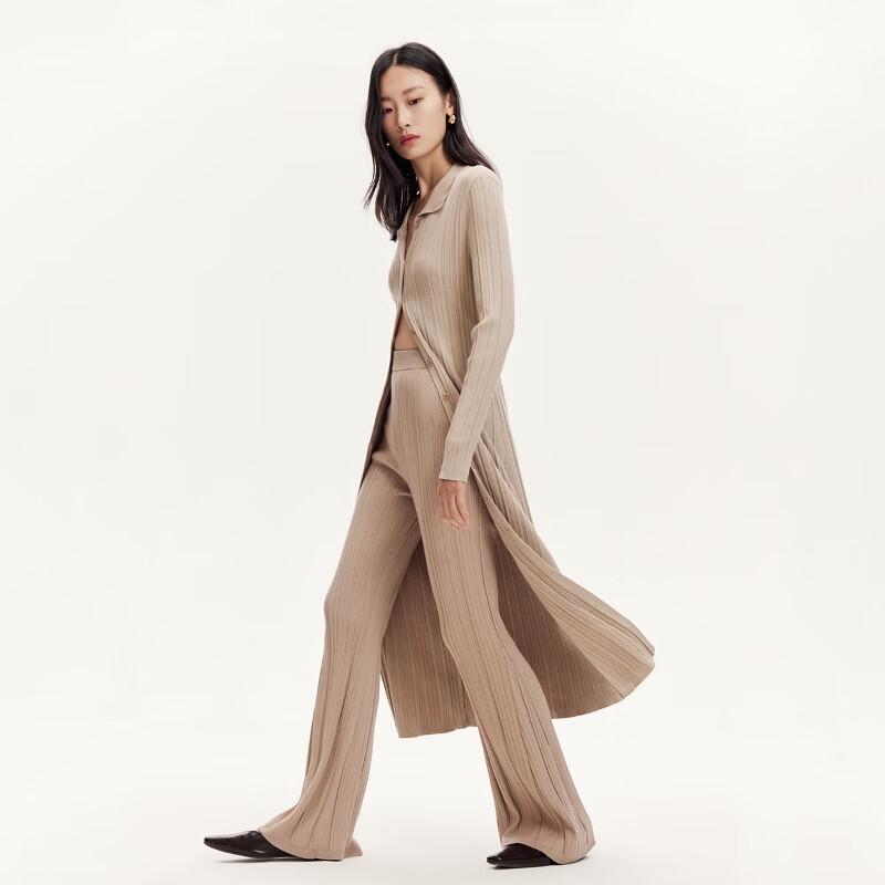 

VEROMODA Трикотажные расклешенные повседневные брюки в рубчик L