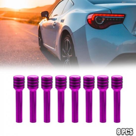 

8pcs Car Door Lock Knob Interior Door Lock Knob Aluminum Alloy for Car Purple