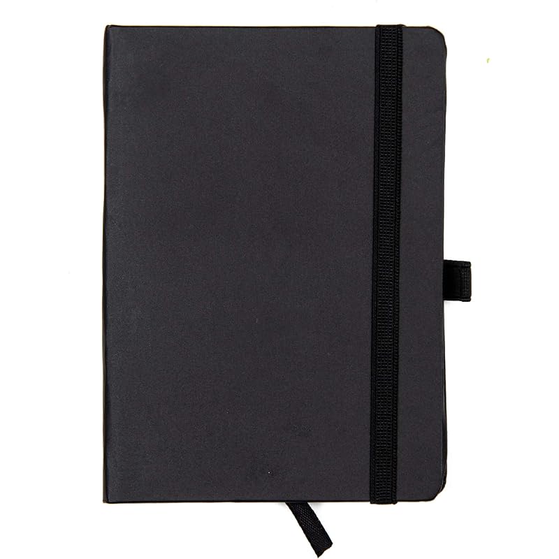 

Cubic 206 A6 Size Journal with Elastic (Matte Black) - Pack of 3 чёрный