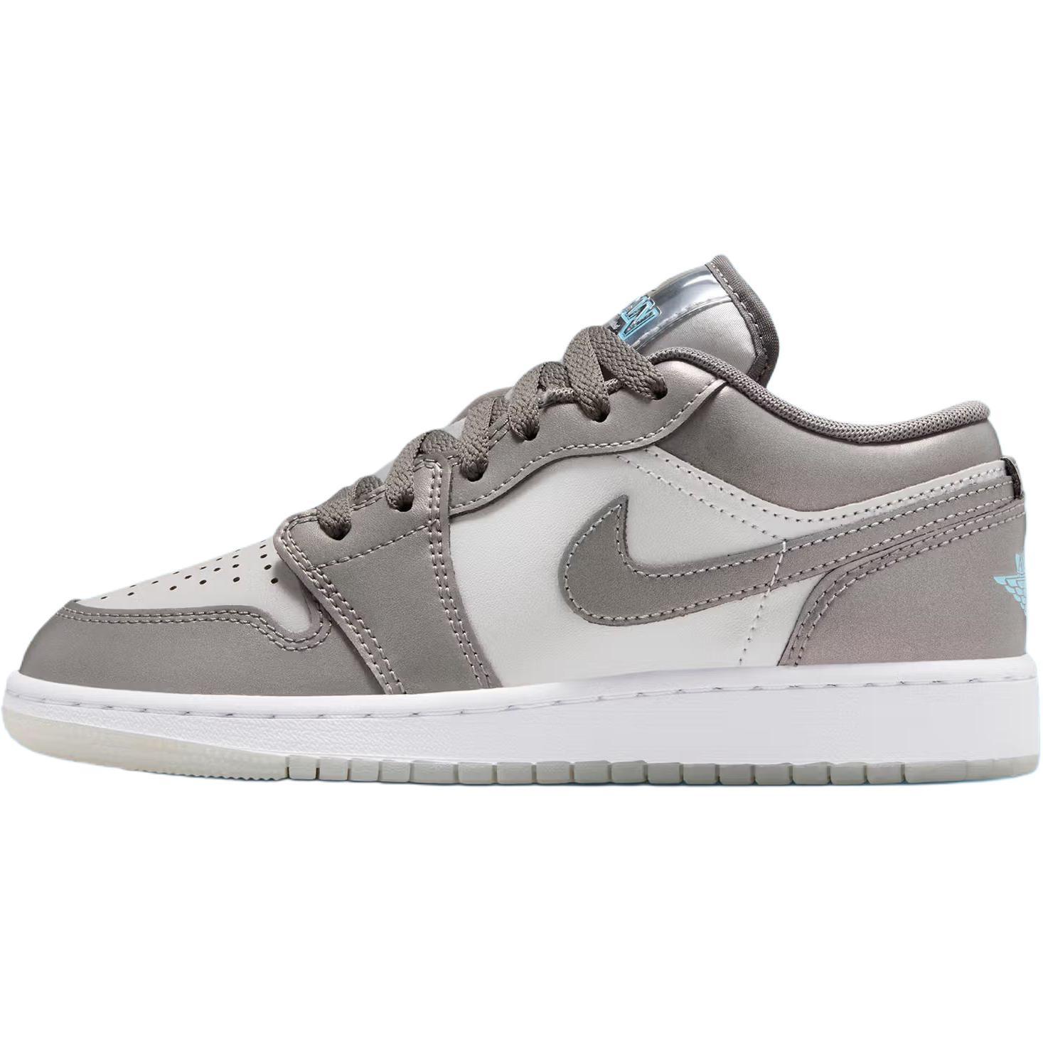 (GS) Air Jordan 1 Low SE Flat Pewter Blue Chill Kids HV4398-014 EU 36