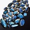 5 Pezzi Lotti Cabochon di Labradorite Naturale Pietra Piatta Lucidato Fai da Te Creazione Artigianato in Pietra Ovale Pera E Molteplici Forme Geometriche