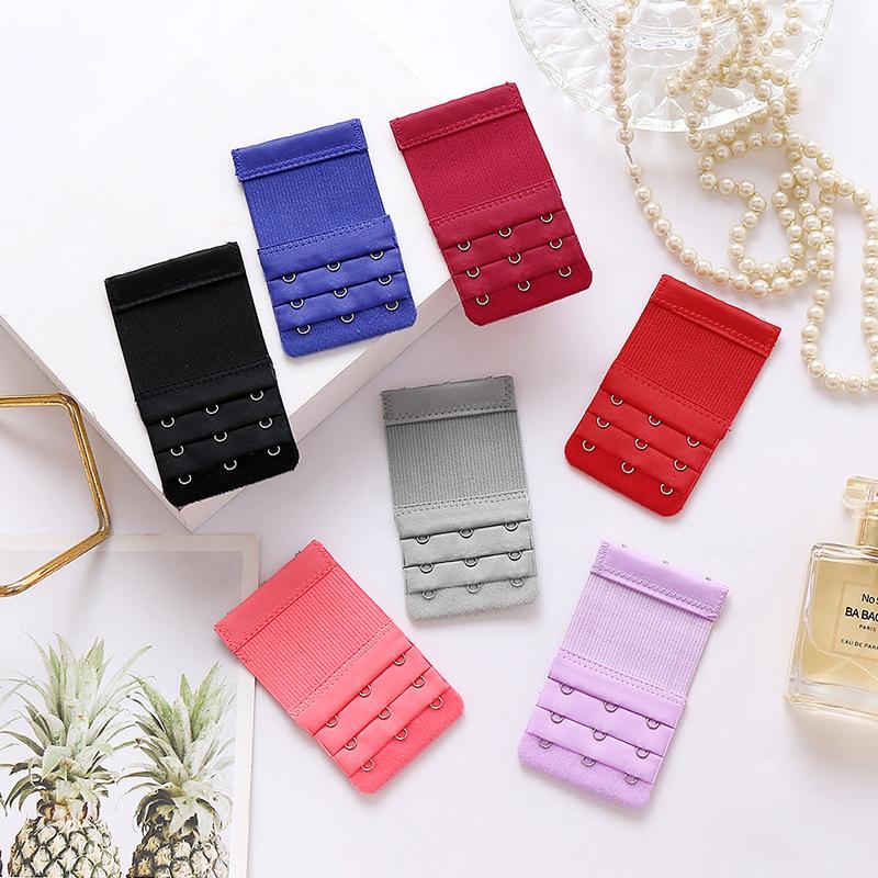 Bra Accessories 2Pcs Buckles Hook Women Bra Extender Strap 3 Rows Adjustable Belt Buckle Extension Strap Hook Clip Expander