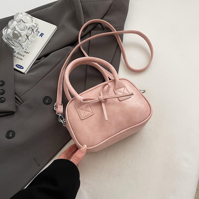 New messenger small bag women's high-end sense niche fashion handbag cute bow mini handbag