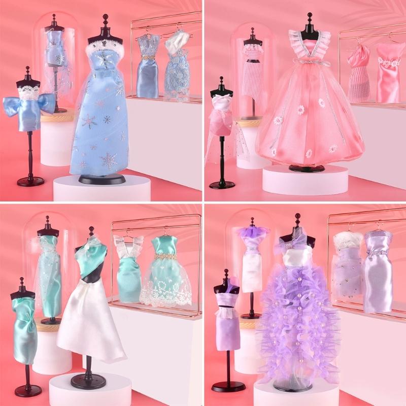 Plastic Doll Dress Stand Perfect Dolls Display Stand Display Holder Doll Dress Rack for Doll Dresses and Wedding Gowns