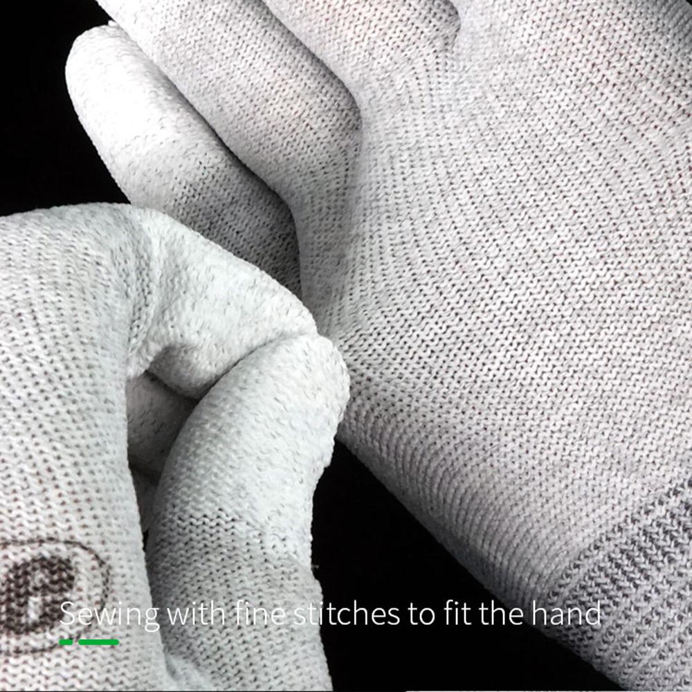 RELIFE RL-063 1 Pair Anti Static Gloves PU Coated Fingertips Electronic Assembly Mittens