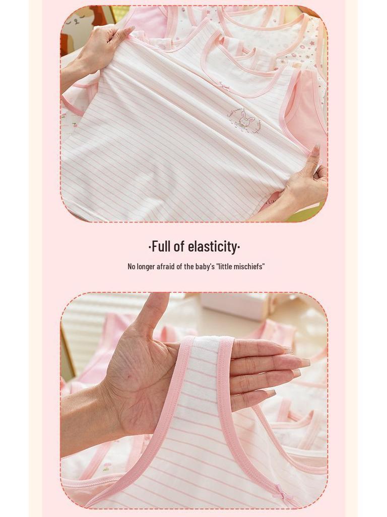 Clearance: Girls' Thin Sleeveless Summer Top, Children's Development Innerwear, Modal Fabric