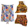 Flannel Kente Blanket African Tribal Ethnic Print Throw Blanket Geometric Colorful Cozy Blanket for Men Women Kids Home Couch Bed Decor