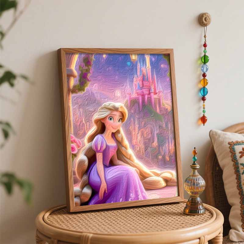 Disney Rapunzel Princess digital oil painting diy handpainted coloring painting home decoration art supplies crafts for bedroom wall decor
