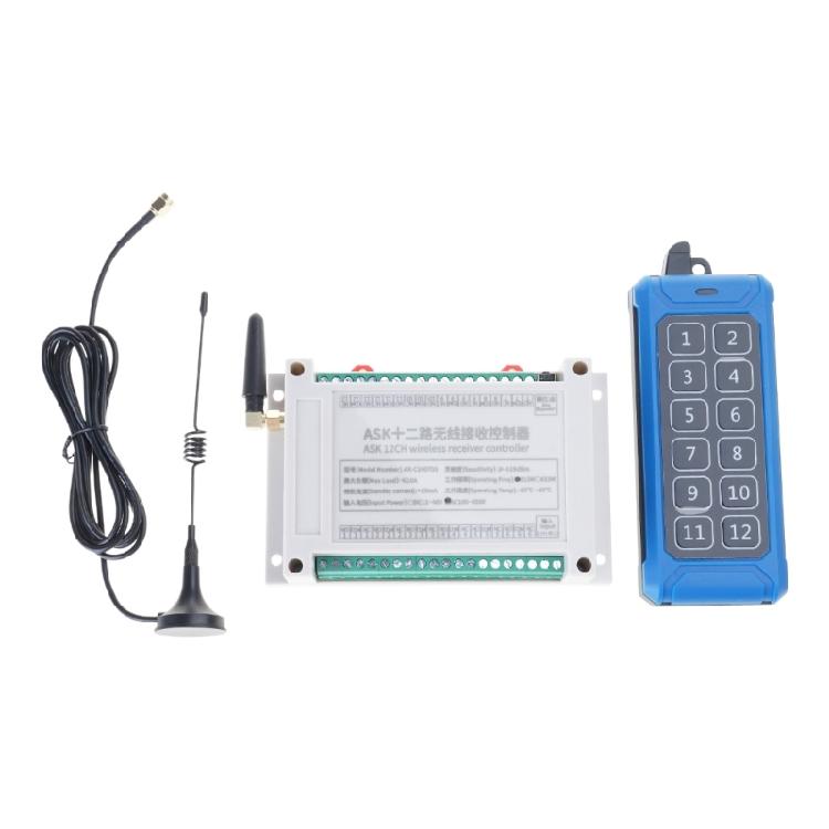 Remote Control Wireless Switch 85V-380V 12 Way Relay Receiver 12CH Transmitter