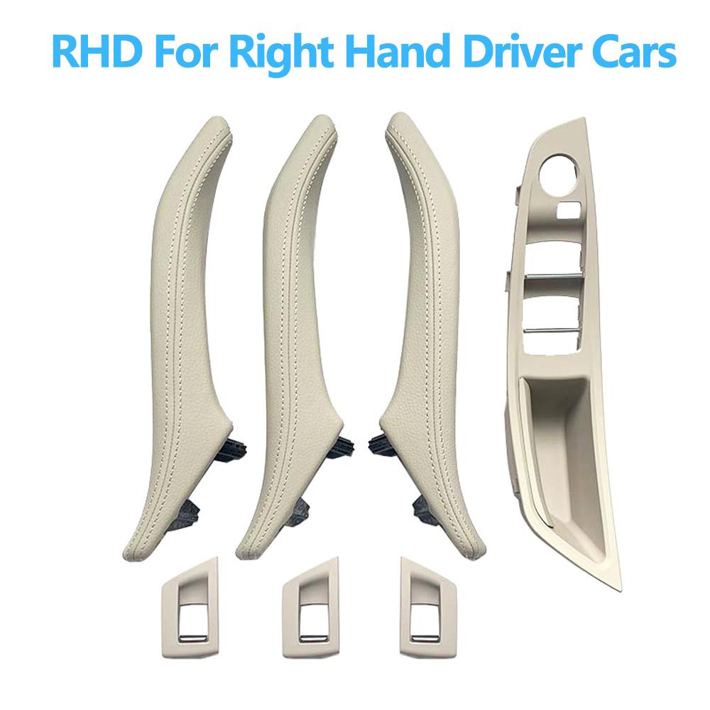 LHD RHD loketní opěrka na straně řidiče Dveře spolujezdce Sada kožené rukojeti pro BMW řady 5 F10 520 523 525 528 530