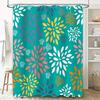 Colorful Floral Shower Curtain Home Decor Bathroom Accessory Blue Green Orange Yellow Purple White Petal Design Pattern Watercol