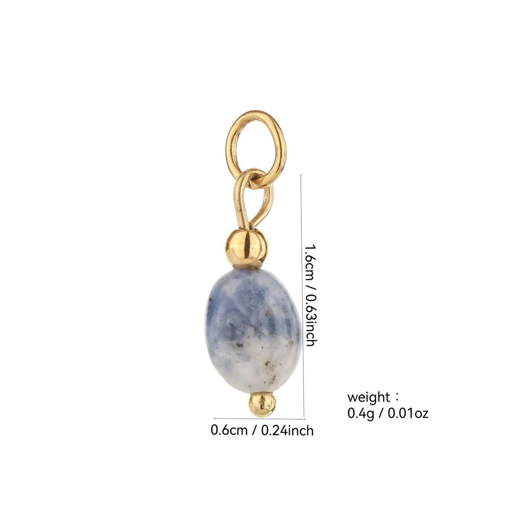 Handmade 18k Gold Electroplated Natural Stone Bead Earrings