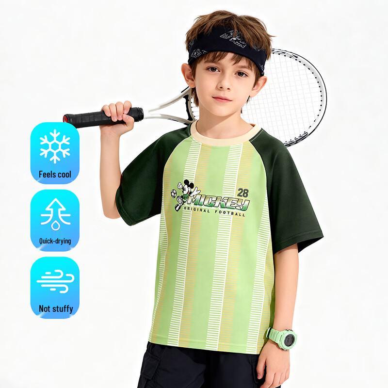 Disney Boys' Summer Striped Short Sleeve T-Shirt