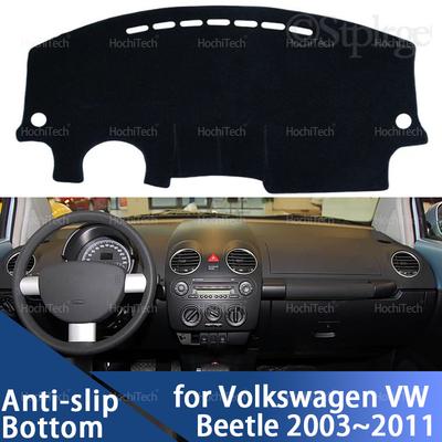 Auto Armaturenbrett Abdeckung Schutzpolster Armaturenbrett Sonnenschutz Teppich Anti-UV Armaturenbrettmatte für Volkswagen VW New Beetle 2003~2011 Beetle