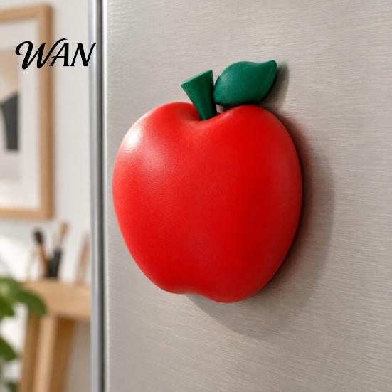 Stocking Stuffers for Kids 3D Printed Christmas Apple Ornament, Realistic Red Figurine, Fruit Magnets Multi-Purpose Keychain Fridge Magnet Desk Decor,