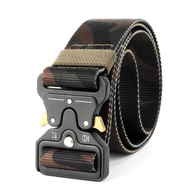 4.5cm Men's Nylon Tactical Belt for Outdoor Sports and Military Training, Customizable Logo