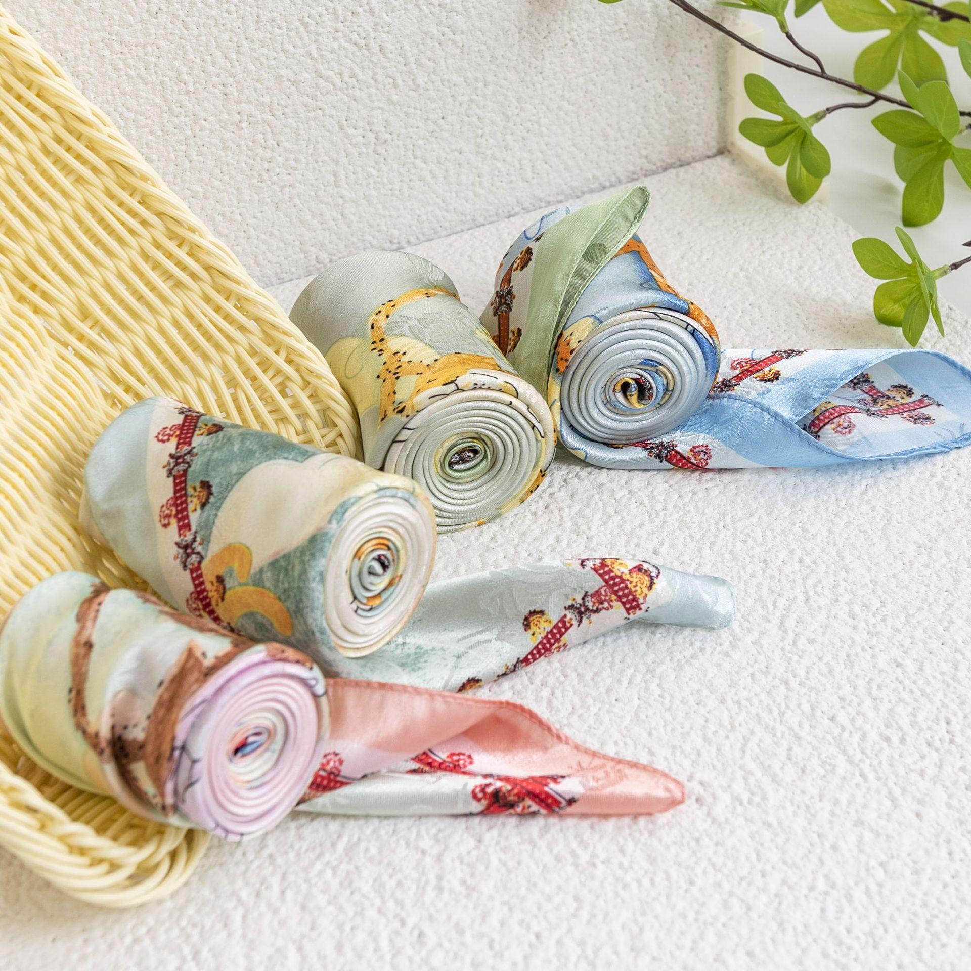 

Rice pastoral style silk scarf 90 large square scarf thin scarf air-conditioned room shawl exterior decoration versatile 90*90cm