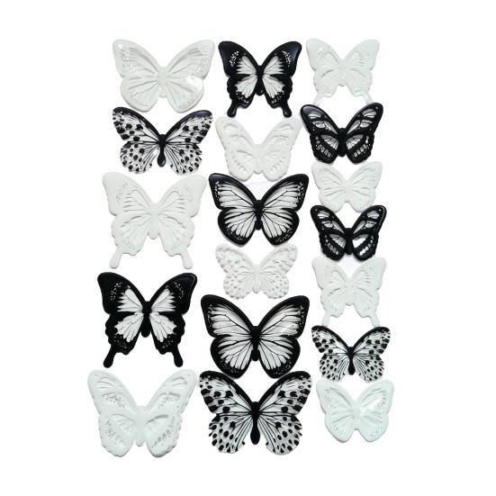 18 Pcs 3D Butterfly Wall Decor Self-Adhesive Butterfly Wall Stickers 3 Sizes Removable Room Mural Decals for DIY Crafts Bedroom Wedding Photo Prop