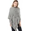 Causal Fashion Women Knitted Batwing Cape Tassels Poncho Cloak Ladies Fur Ball Sweater Outwear