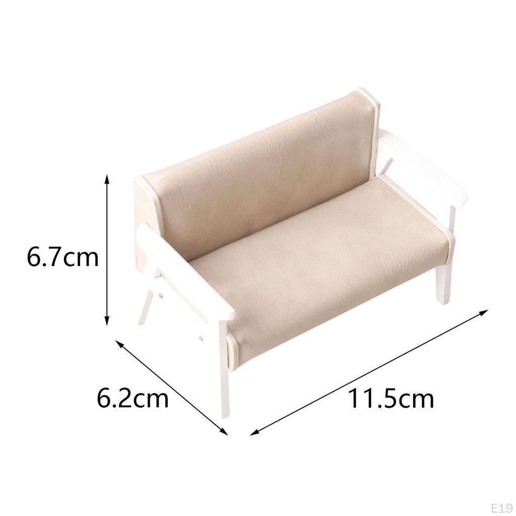 1:12 Scale Dollhouse Furniture, Miniature Sofa, Recliner, Accessories for Mini