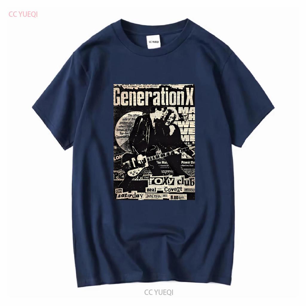 The generation x t shirt punk rock 70s TE5413 vintage Washed Slightly streetwear Versatile Unisex Comfortable Soft Stretched