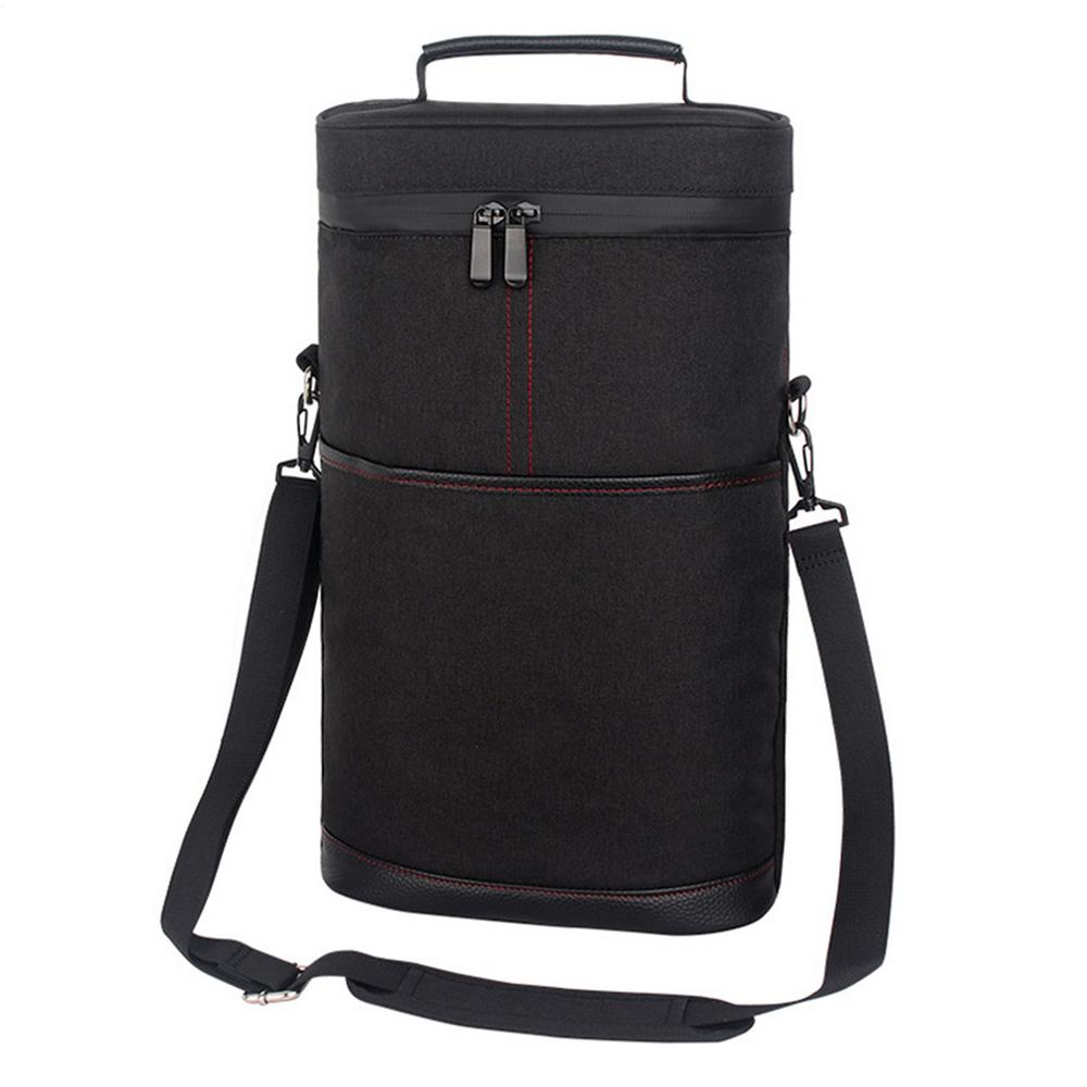 

camping Wine Cooler Bags Insulated Tote Carrier For Wine Bottle Protection Tote Bag for Restaurant Party чорний