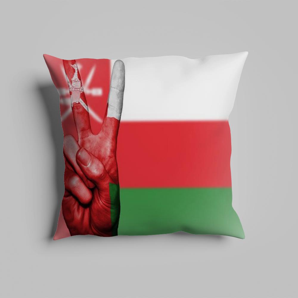Pillow Case luxurious home office, sofa decorative Multi sized car seat cushions, pillowcases Oman flag map logo