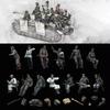 1/35 Resin Figure Unpainted Model Kit, World War II Military Theme, (13 Soldiers, No Tanks) Unassembled and Unpainted GK,