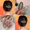 Diamond Inlay Women Girls Hair Clips Metal Barrettes Ponytail Holder Hairpins Hair Accessories