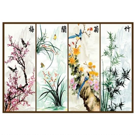 Puzzle Korea Four Gentlemen Jigsaw Puzzle Mini Size PKMI2000-3227, Korean Popular Puzzles