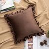Dutch Velvet Ruffle Lace Cushion Cover