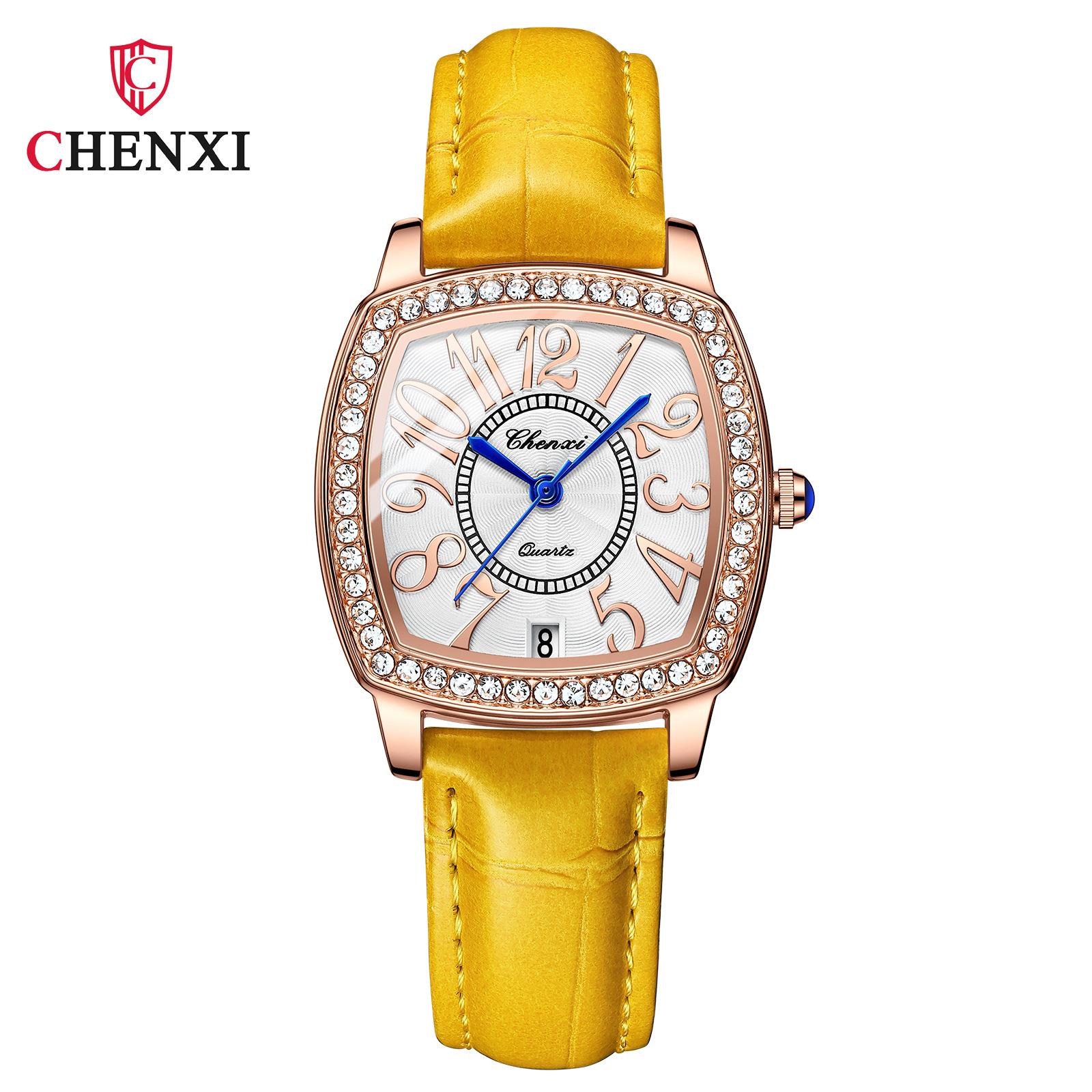 Новые роскошные женские часы топ-бренда с коробкой, квадратные модные часы, женские водонепроницаемые часы с календарем, женские кварцевые часы