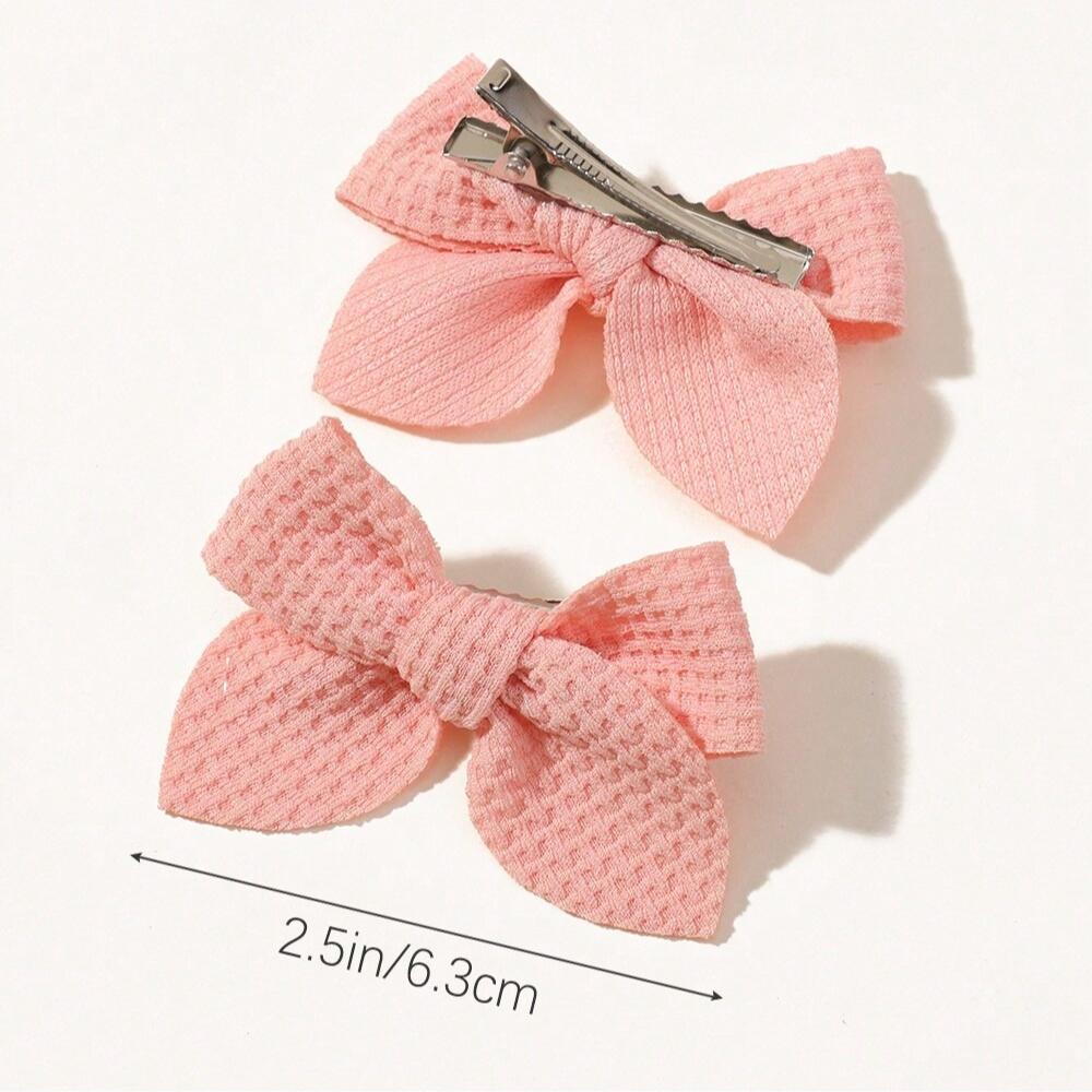 10/20pcs 2.5'' Candy Color Ribbon Hair Bows Clips Set for Baby Girls Cute Handmade Hairpin Barrettes Kids Hair Accessories