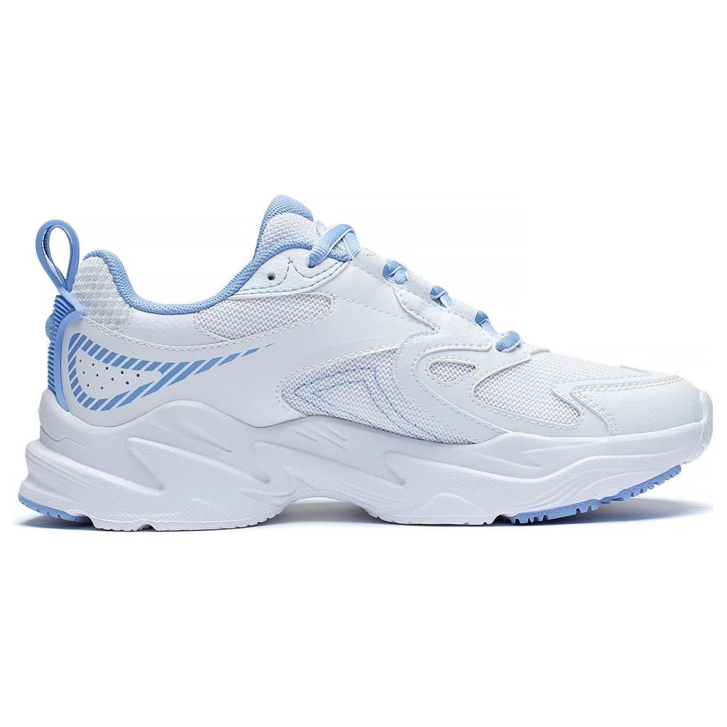 New LiNing Anti Slip Wear Resistant Low Top Running Shoes Women's White Blue ARXT010-3