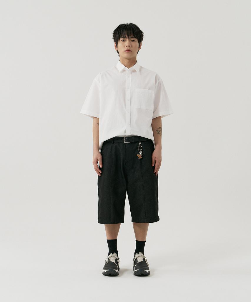 GNOK Cotton Oversized Short Sleeve Shirt [White]