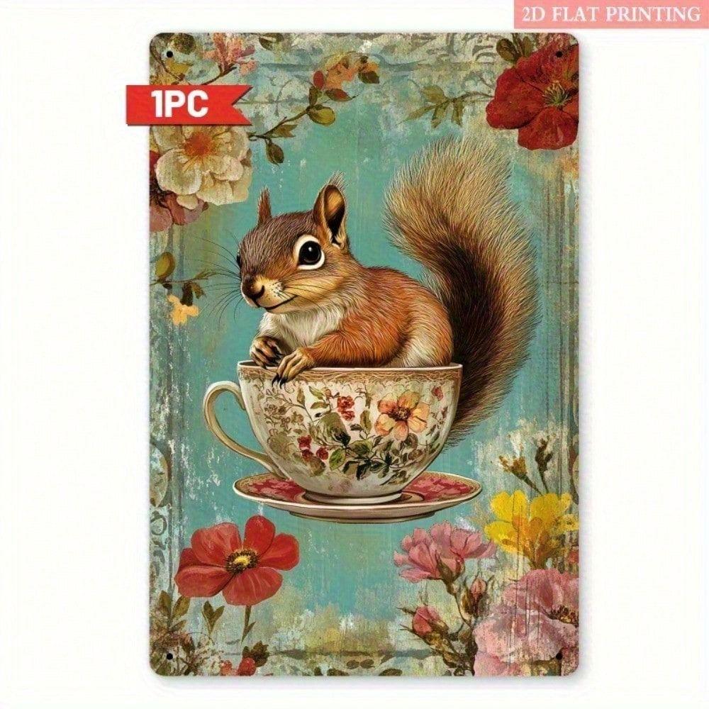 

Metal Wall Art Decor 20x30cm, Vintage Tin Sign for Home Bar Garden, Rustic Hanging Plaque