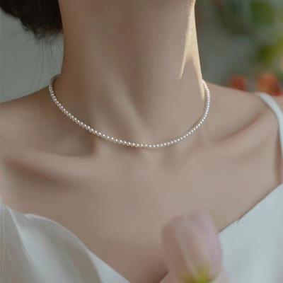 Pearl Necklace Women'S Neck Chain Light Luxury Niche Design Year Collarbone Chain