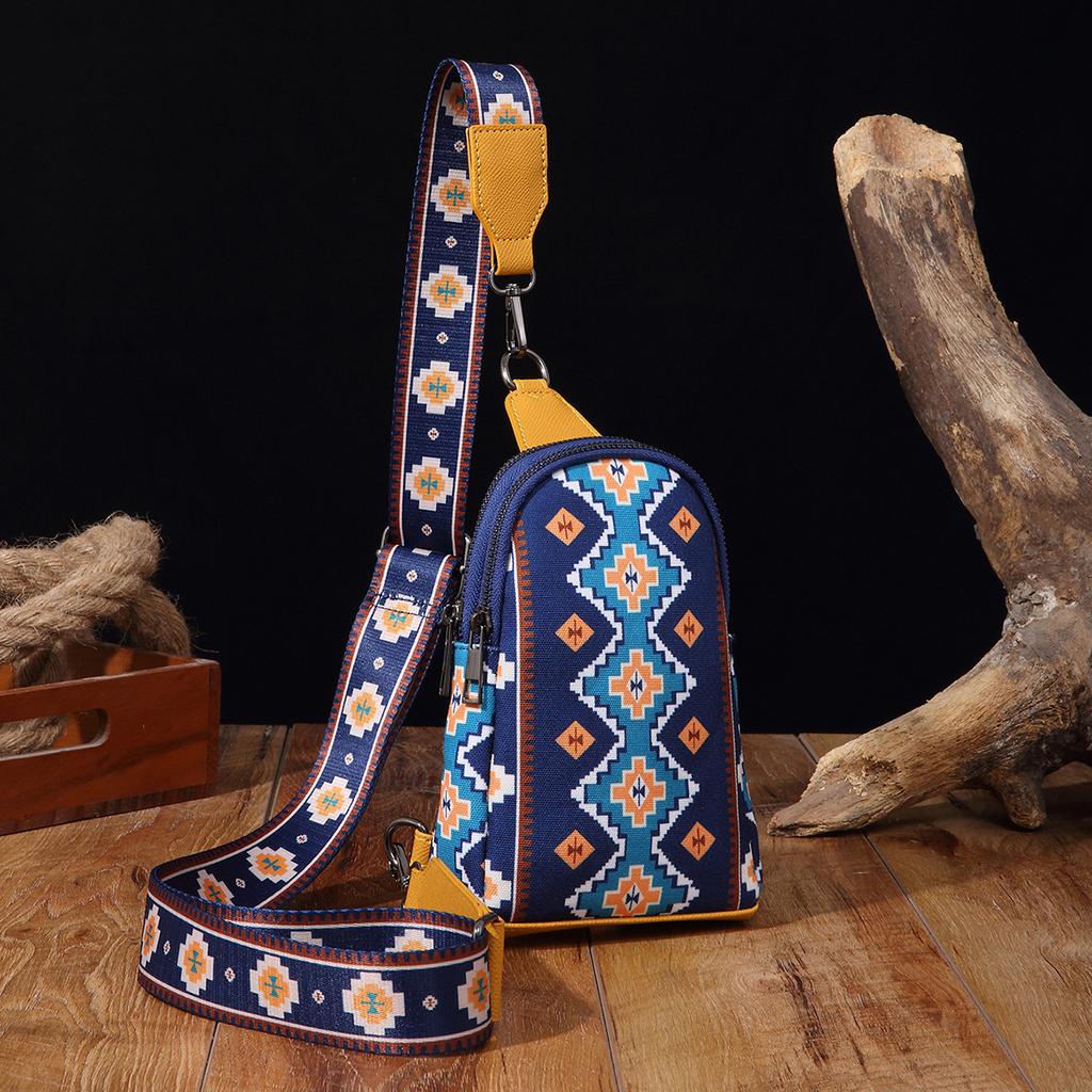 Vintage Canvas Print Bohemian Ladies Clutch Breast Bag Messenger Bag Independent Station Tk